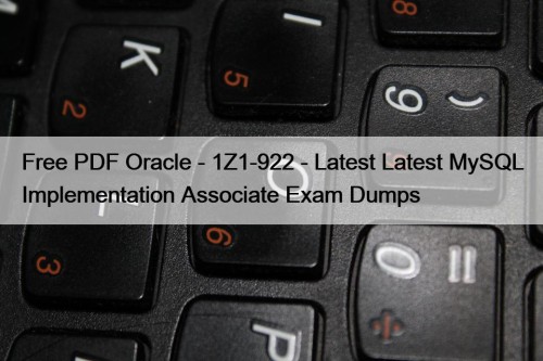 Free PDF Oracle - 1Z1-922 - Latest Latest ...
